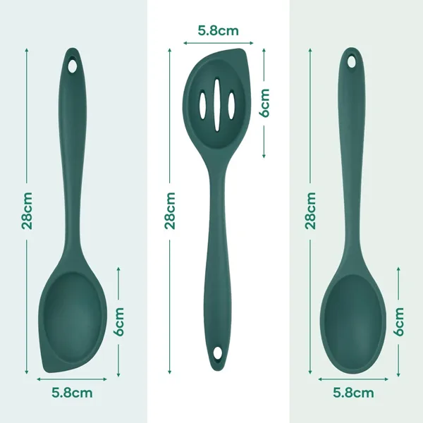 Green Silicone Spatula Set HK-002