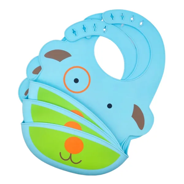 Cartoon Pattern Silicone Baby Bib HK-063