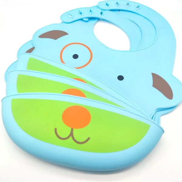 Cartoon Pattern Silicone Baby Bib HK-063