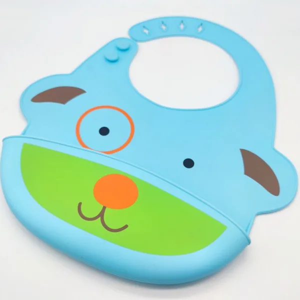 Cartoon Pattern Silicone Baby Bib HK-063
