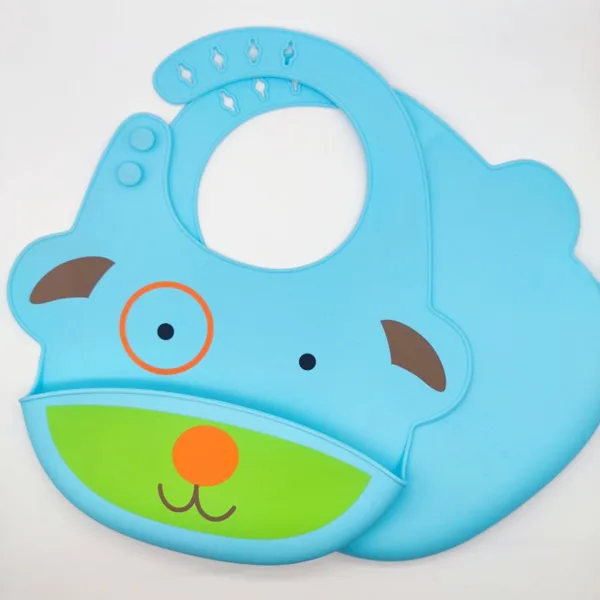 Cartoon Pattern Silicone Baby Bib HK-063