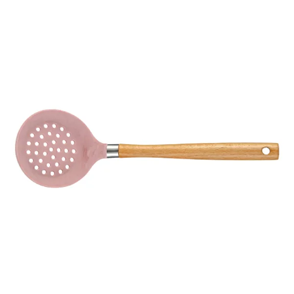 Pink Silicone Kitchen Utensils Set with Wood Handle KH301-KH308