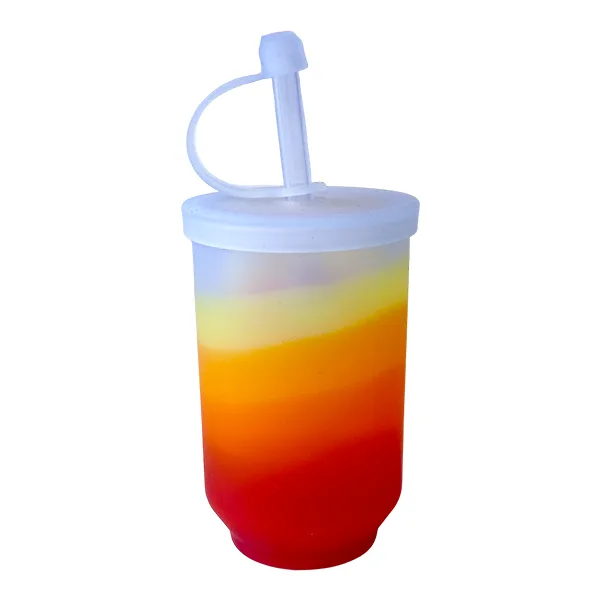 Silicone Tumbler with Straw XHF-011